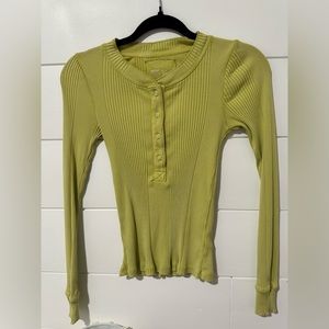 Yellow long sleeve aerie top